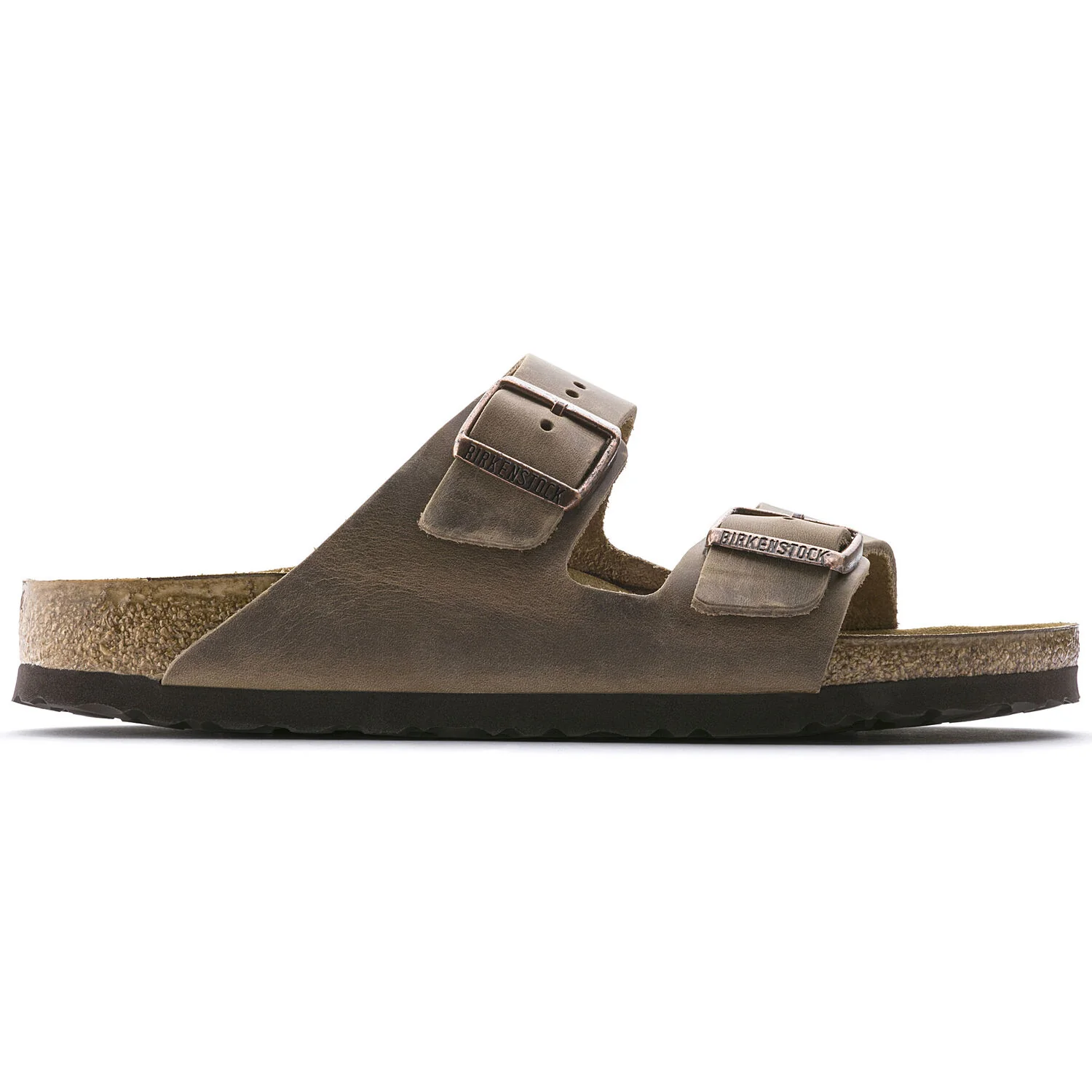 Arizona Cork Tobacco Brown Oiled Leather Sandal- Regular/Wide - Image 2