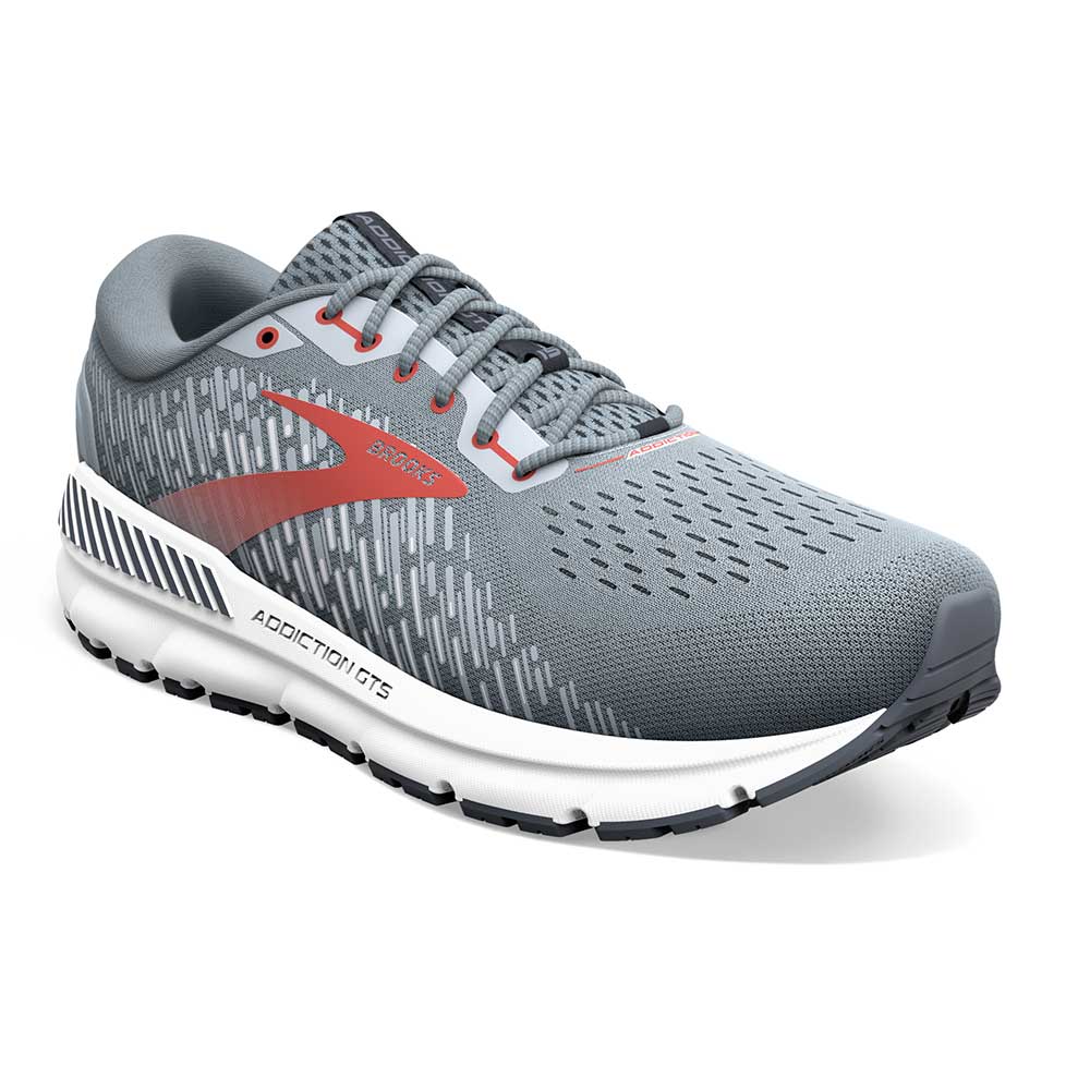 Men's Addiction GTS 15 Running Shoe - Grey/Ebony/Chili Oil - Regular (D) - Image 3