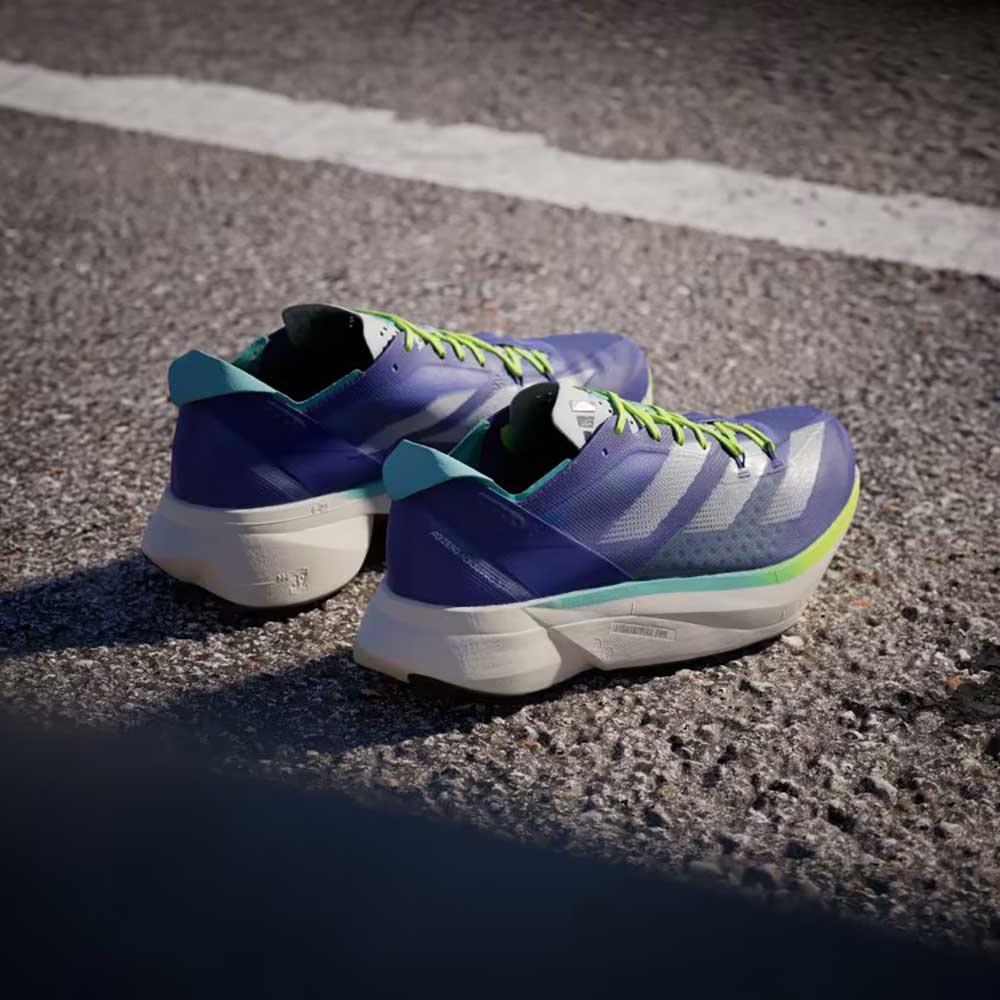 Adizero Adios Pro 3 Running Shoe - Cobalt Blue/Zero Metalic/Lucid Lemon - Regular (D) - Image 4