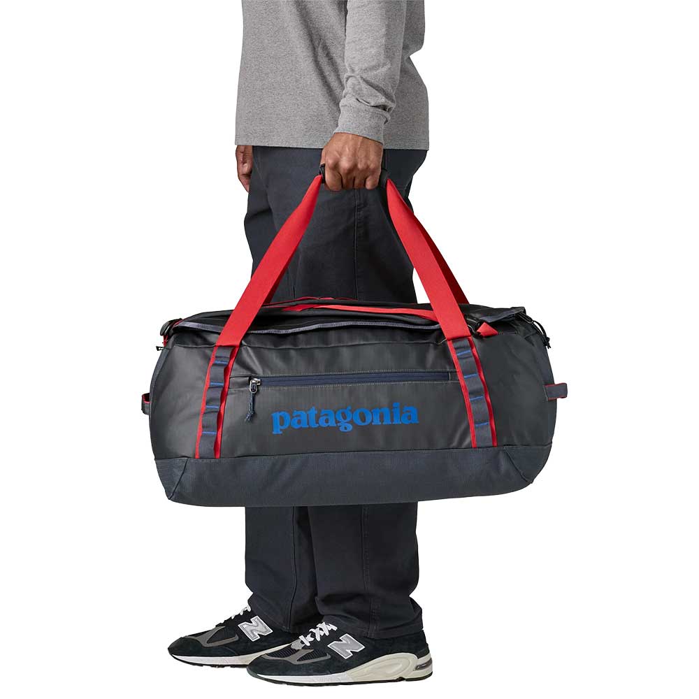 Black Hole Duffel 55L - Smolder Blue w/ Amanita Red - Image 2
