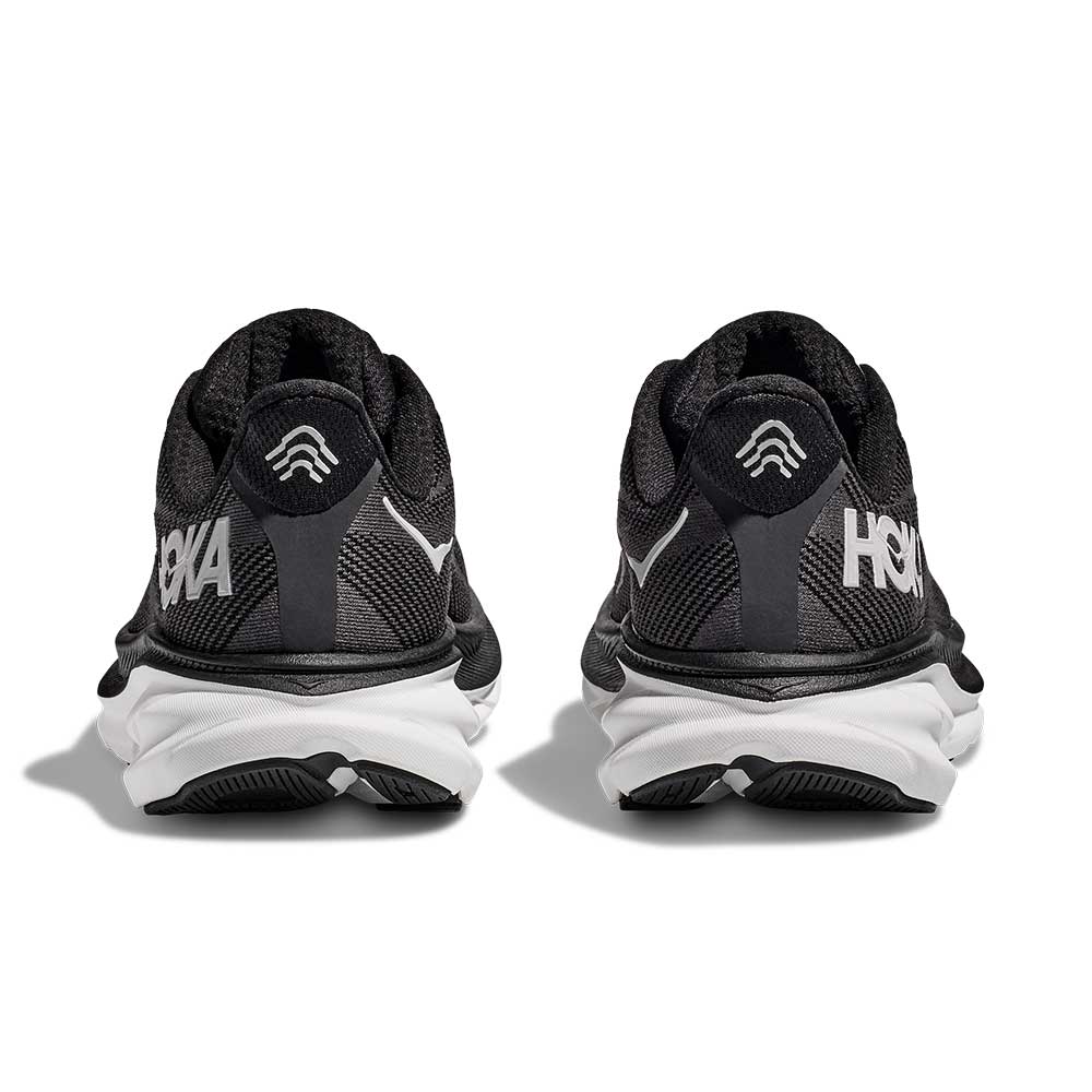 Men's Clifton 9 Running Shoe - Black/White - Image 6