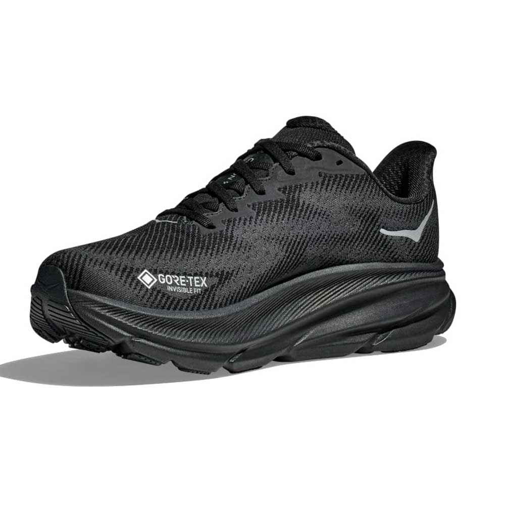 Men's Clifton 9 GTX Running Shoe - Black/Black F24 - Regular (D) - Image 2