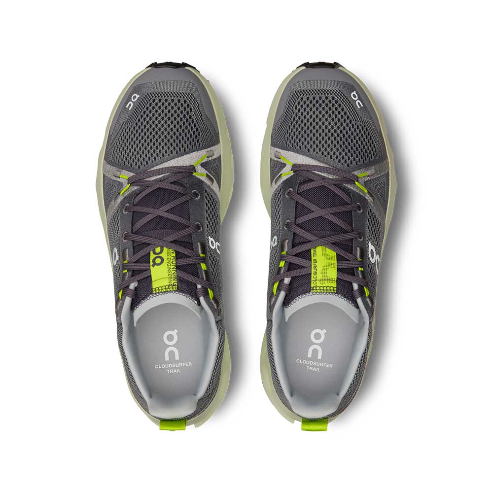 Men's Cloudsurfer Trail Running Shoe - Iron/Lima - Regular (D) - Image 4