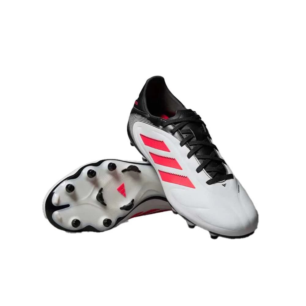 Men's Copa Pure III League FG Soccer Cleat - Cloud White/Lucid Red/Core Black - Regular (D) - Image 2