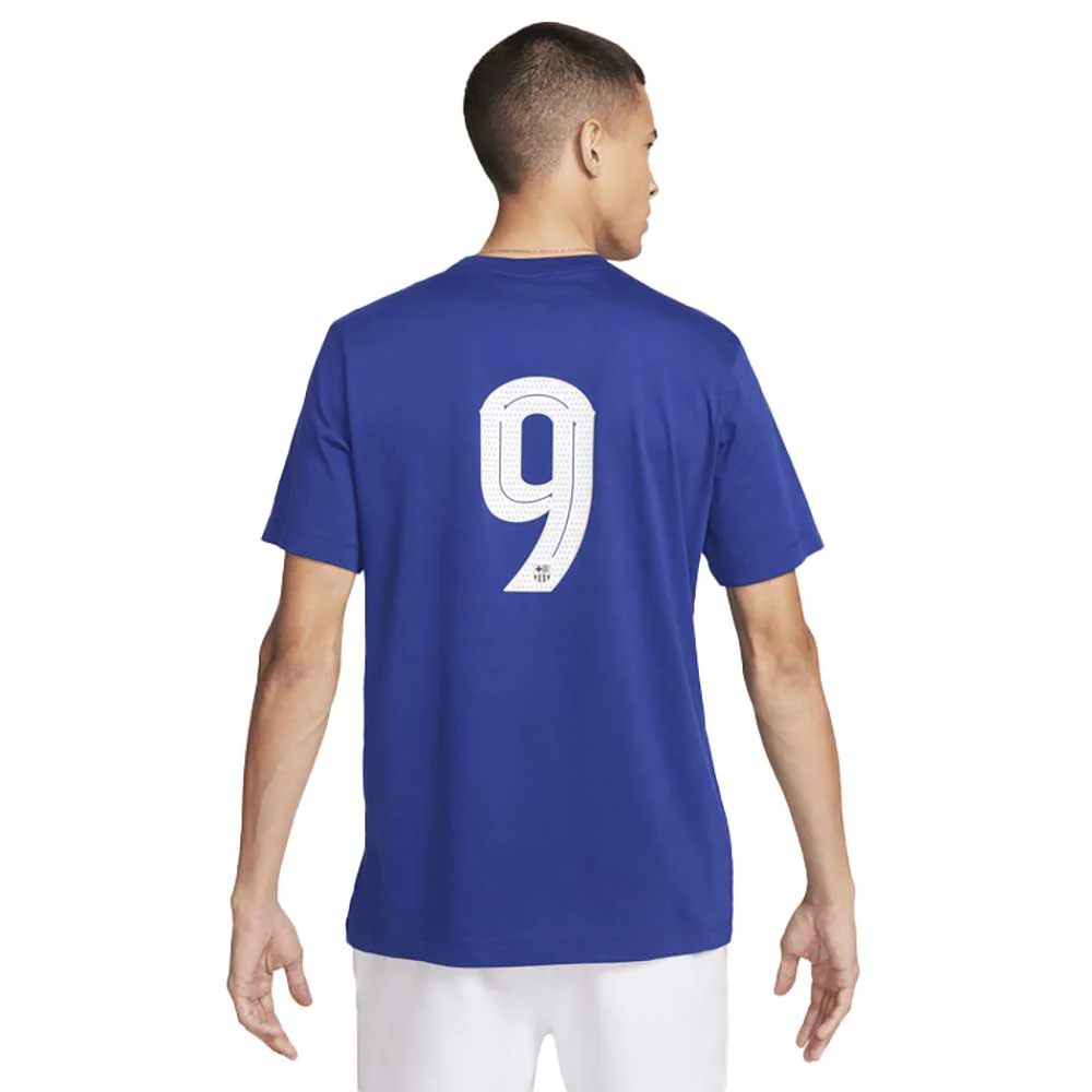 FCB Nike Short Sleeve Number 9 Tee - Deep Royal Blue/White - Image 2