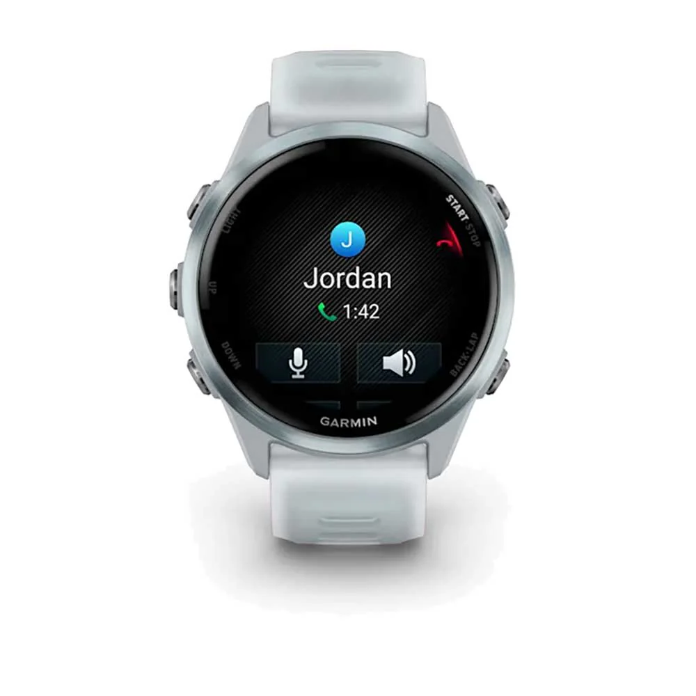 Forerunner 570 - 42mm, Cloud Blue Aluminum with Translucent Whitestone/Cloud Blue Band - Image 5