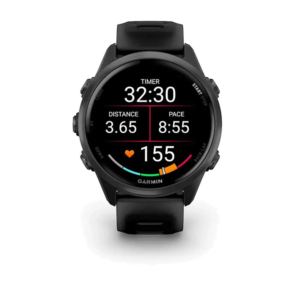 Forerunner 570 - 42mm, Slate Gray Aluminum with Translucent Black/Black Band - Image 3