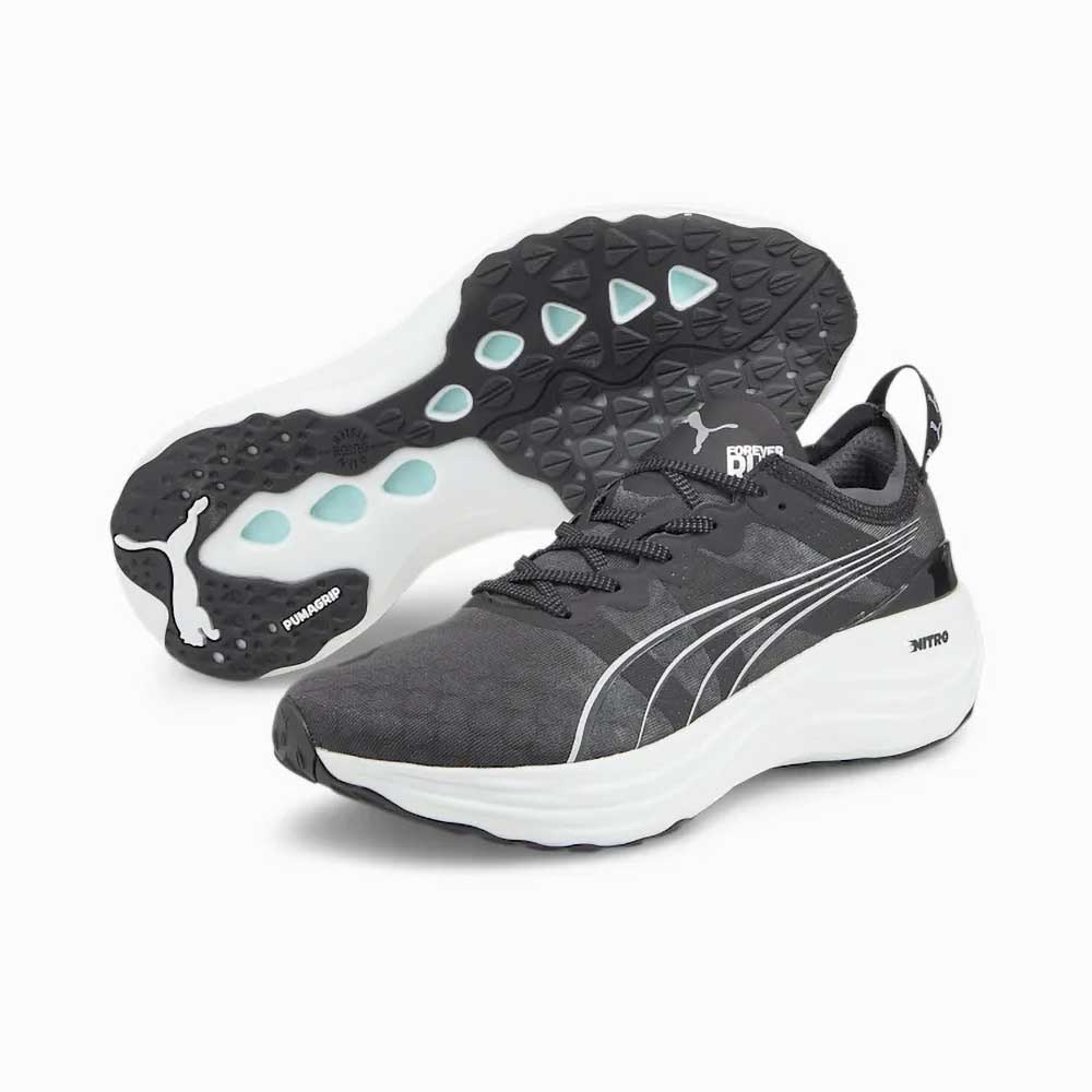 Men's ForeverRun Nitro Running Shoe - Puma Black- Regular (D) - Image 3