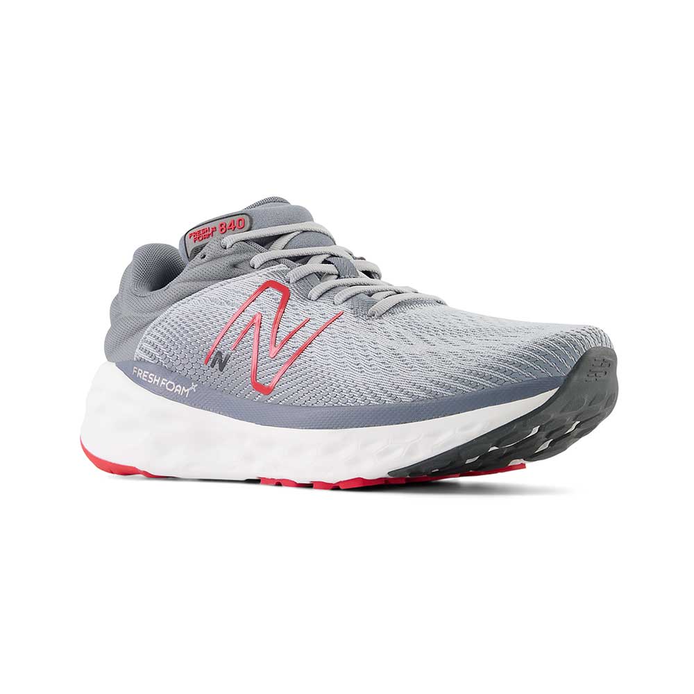 Men's Fresh Foam X 840v1 Running Shoe- Aluminum Grey/True Red- Regular (D) - Image 4