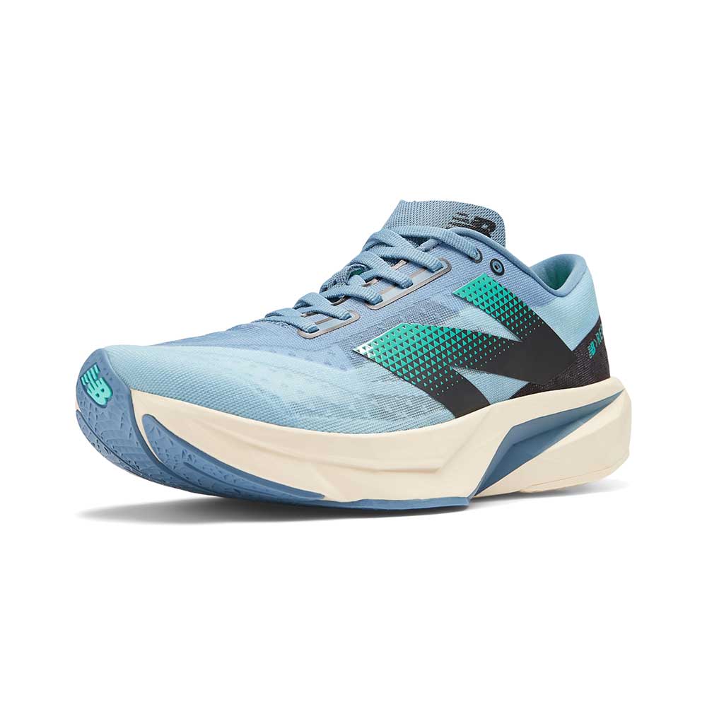 Men's FuelCell Rebel v4 Running Shoe - Heron Blue/Chrome Blue - Wide (2E) - Image 3