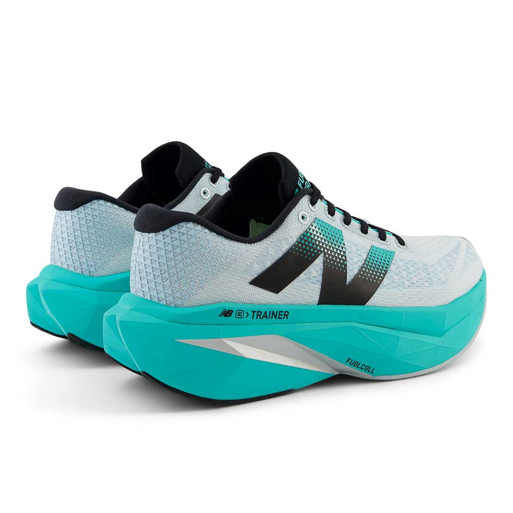 Men's FuelCell SuperComp Trainer v3 Running Shoe - White/Cyber Jade - Regular (D) - Image 5