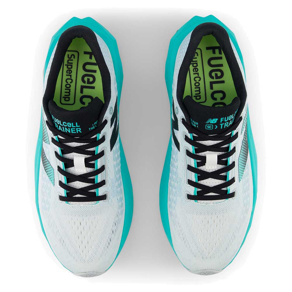 Men's FuelCell SuperComp Trainer v3 Running Shoe - White/Cyber Jade - Regular (D) - Image 6