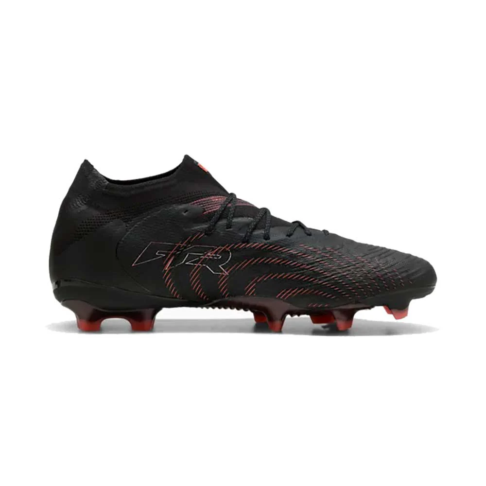 Men's Future 9 Ultimate FG Soccer Shoe - Puma Black/Glowing Red/Strong Gray - Regular (D)