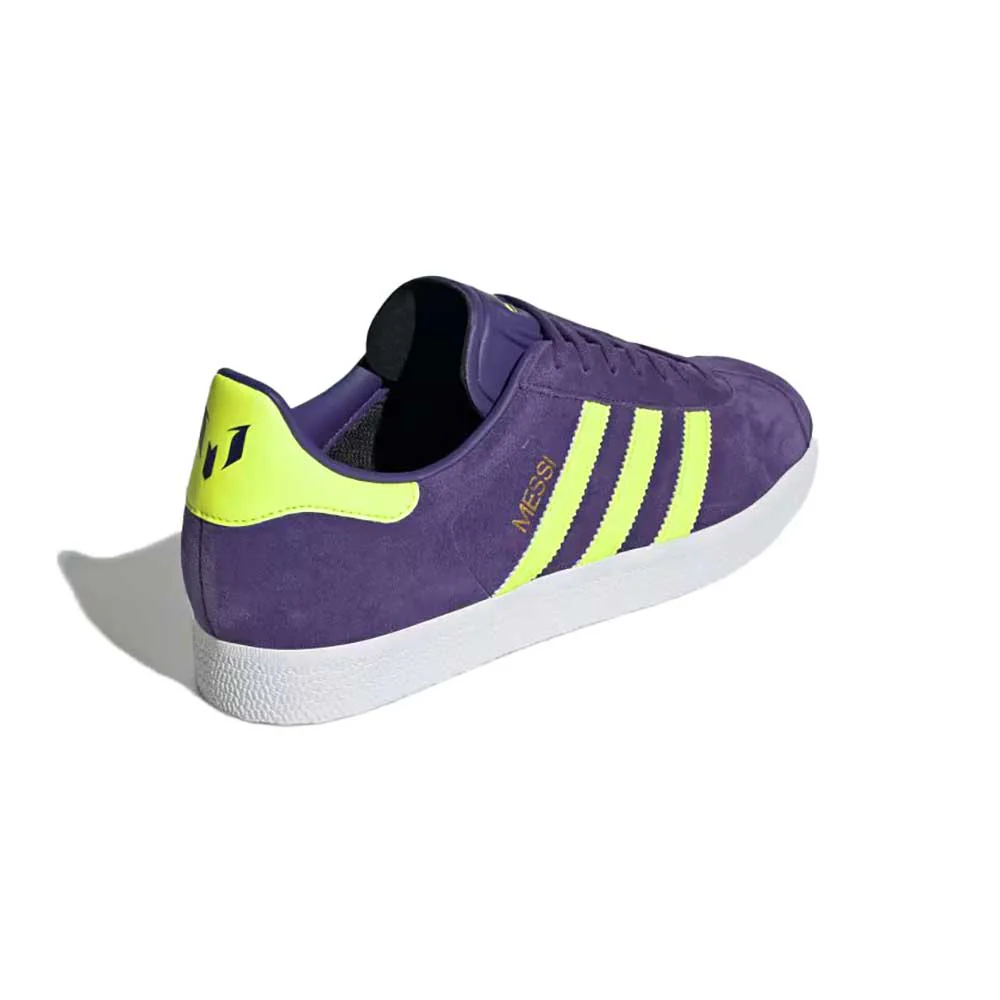 Gazelle Messi Indoor Soccer Shoe - University Purple/Lucid lemon/Footwear White - Regular (D) - Image 4