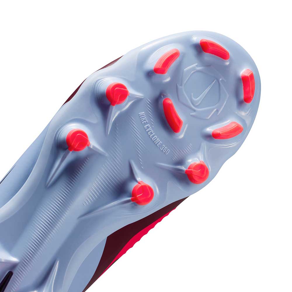 JR Phantom 6 High Academy FG/MG Soccer Cleat - Royal Tint/Bright Crimson/Black - Image 4