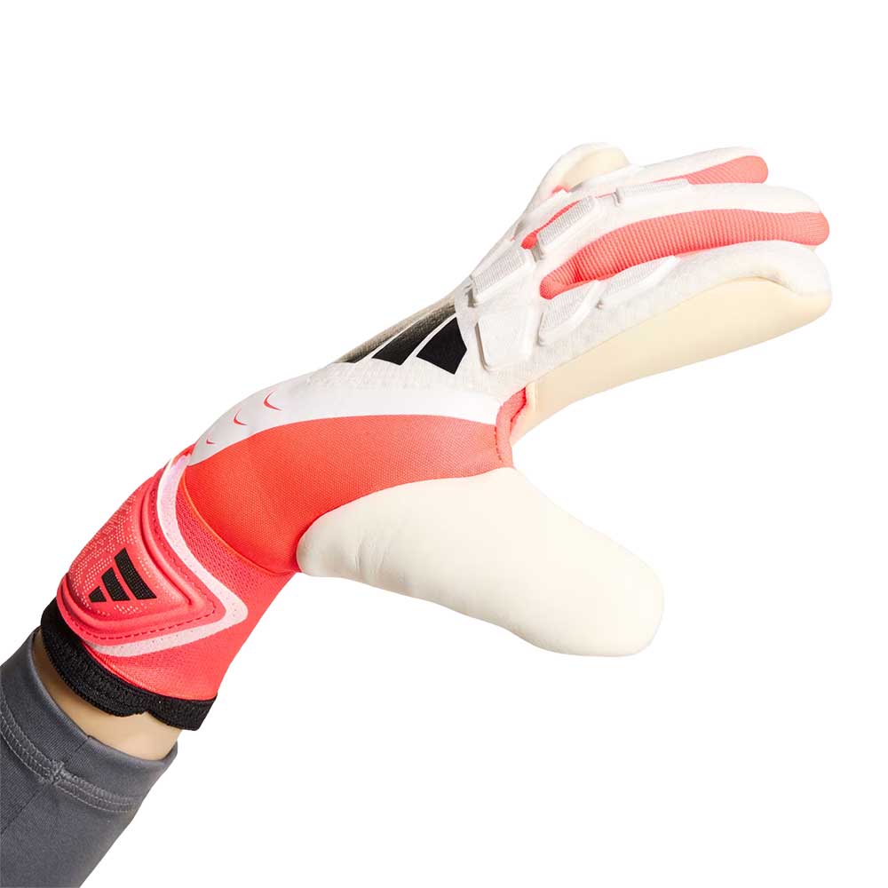 JR Predator GL Pro Goalkeeper Glove - White/Lucid Red/Black - Image 3