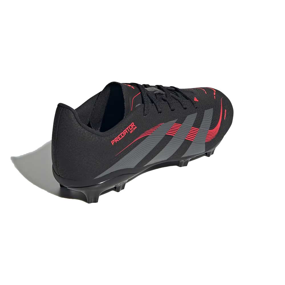 JR Predator League FG Soccer Cleat - Core Black/Grey Four/Lucid Red - Regular (D) - Image 5