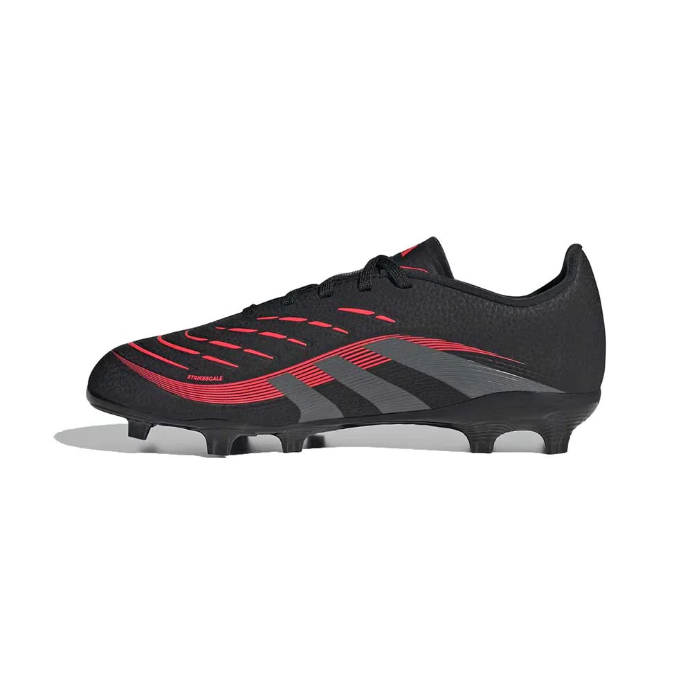 JR Predator League FG Soccer Cleat - Core Black/Grey Four/Lucid Red - Regular (D) - Image 6