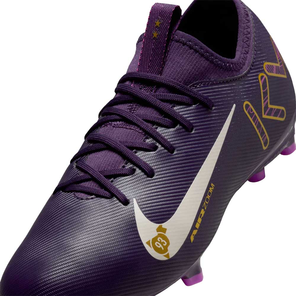 JR Zoom Vapor 16 Academy Mbappe FG/MG Soccer Shoe - Grand Purple/Pale Ivory - Regular (D) - Image 4