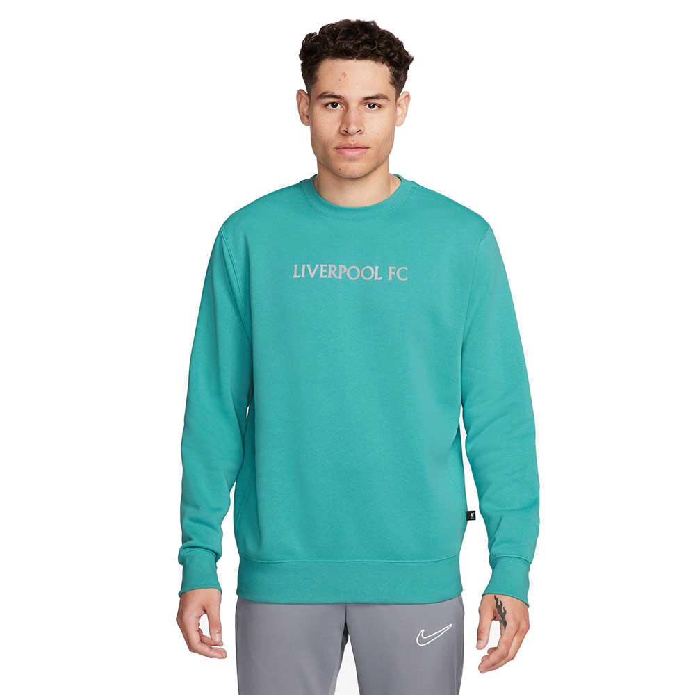 Men's Nike Soccer Liverpool FC Club Crew-Neck - Washed Teal/Metallic Silver