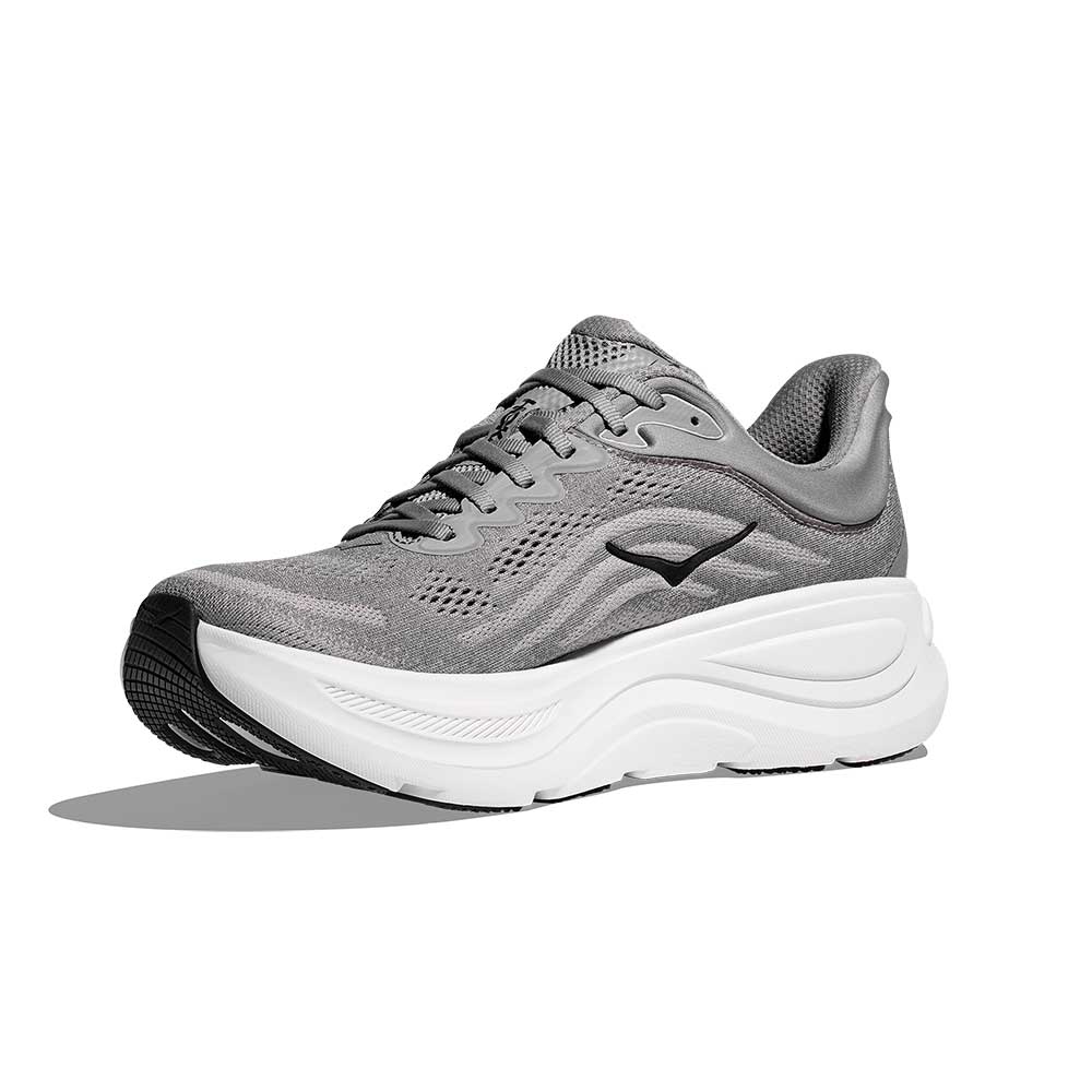 Men's Bondi 9 Running Shoe- Galactic Grey/Stellar Grey - Wide (2E) - Image 3