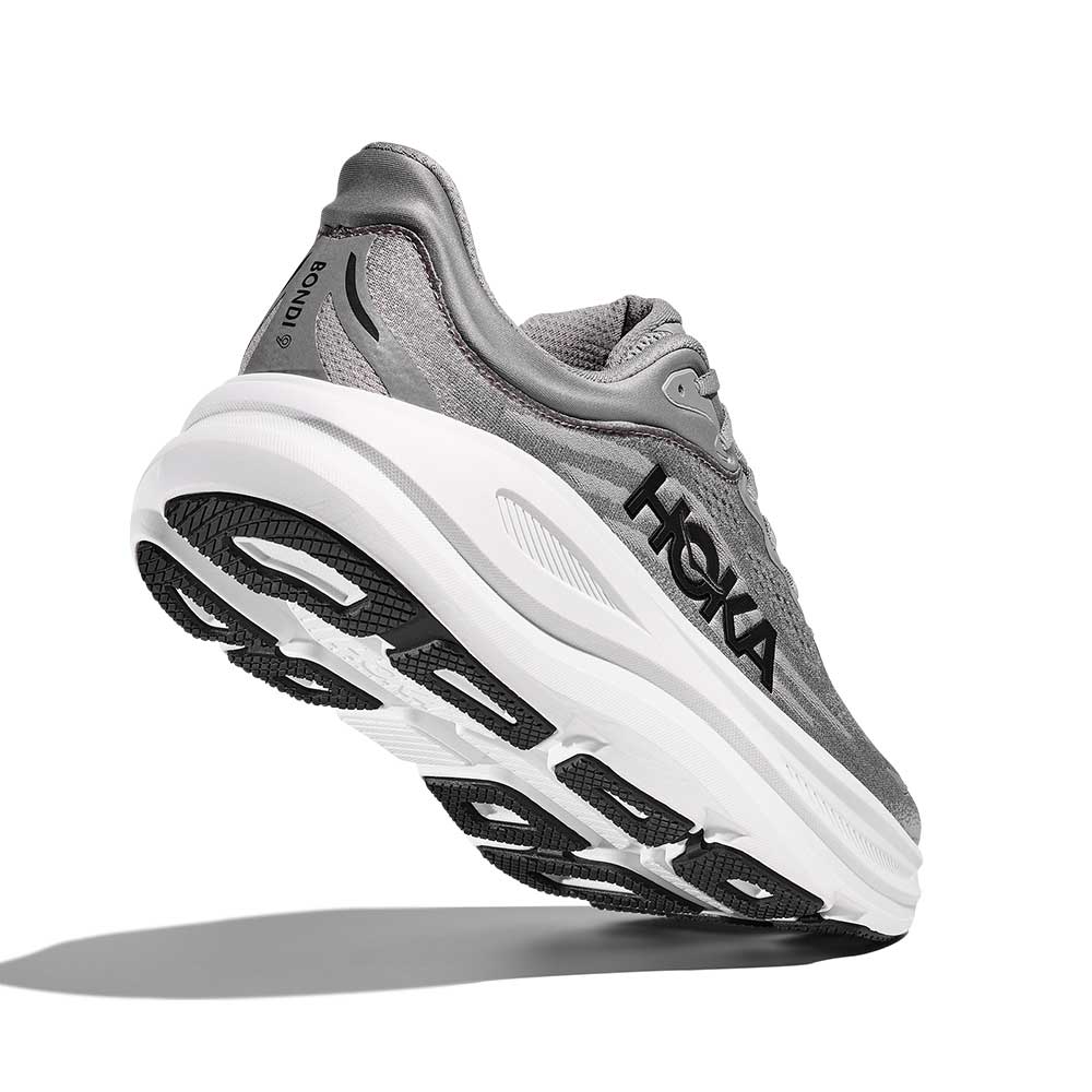 Men's Bondi 9 Running Shoe- Galactic Grey/Stellar Grey - Wide (2E) - Image 4