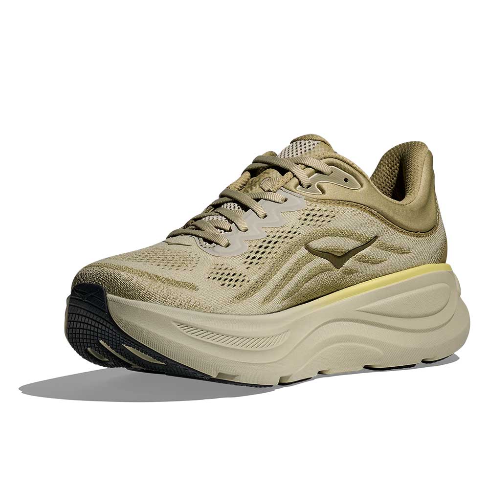 Men's Bondi 9 Running Shoe - Grassland/Oyster Mushroom - Regular (D) - Image 3