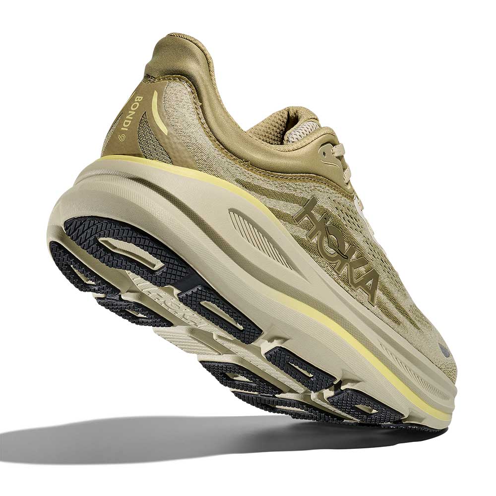 Men's Bondi 9 Running Shoe - Grassland/Oyster Mushroom - Regular (D) - Image 5