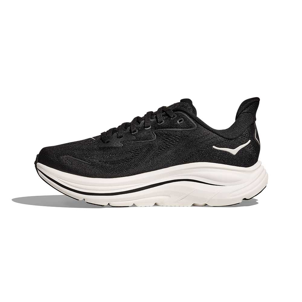 Men's Clifton 10 Running Shoe - Black/White - Wide (2E) - Image 4