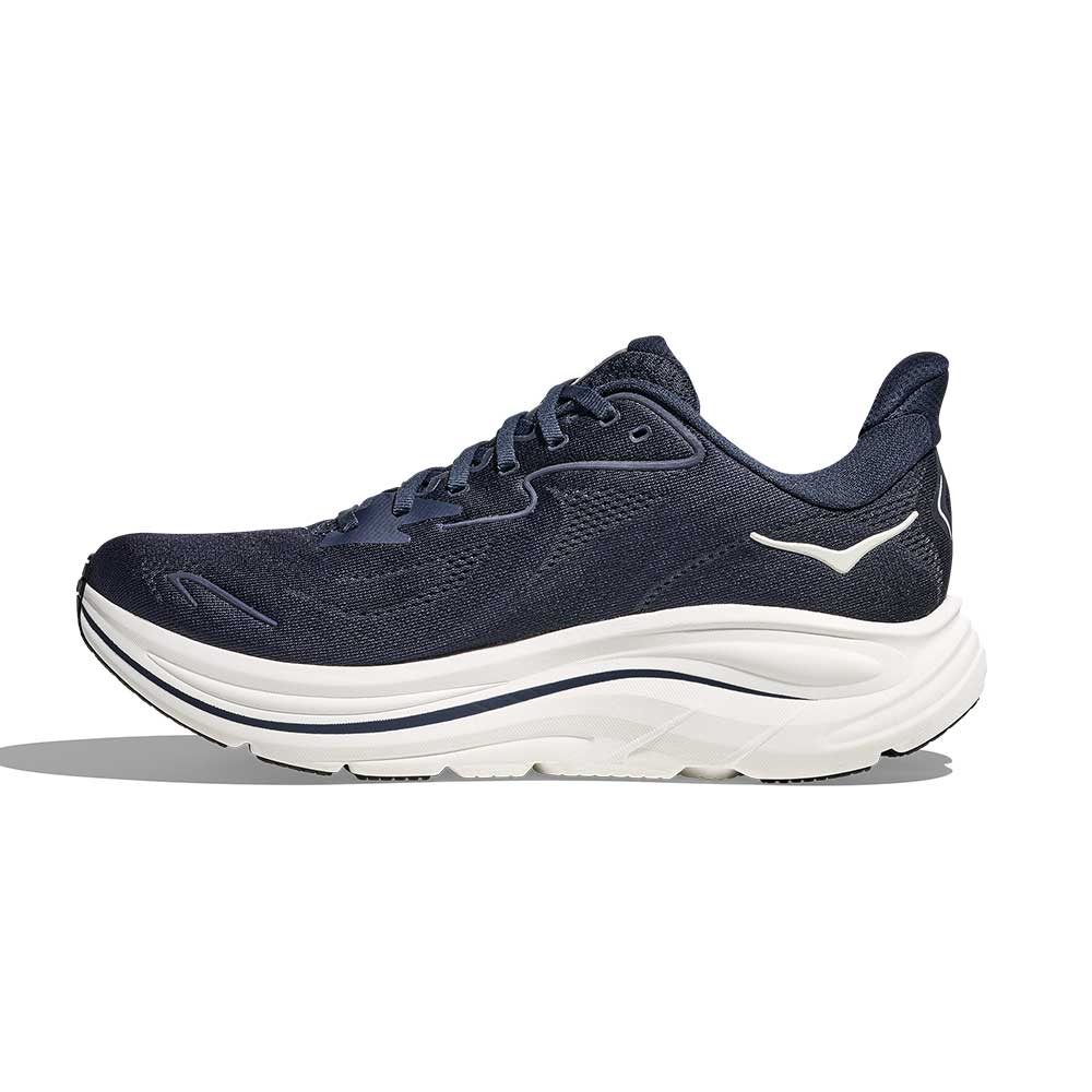 Men's Clifton 10 Running Shoe - Navy/White - Wide (2E) - Image 4