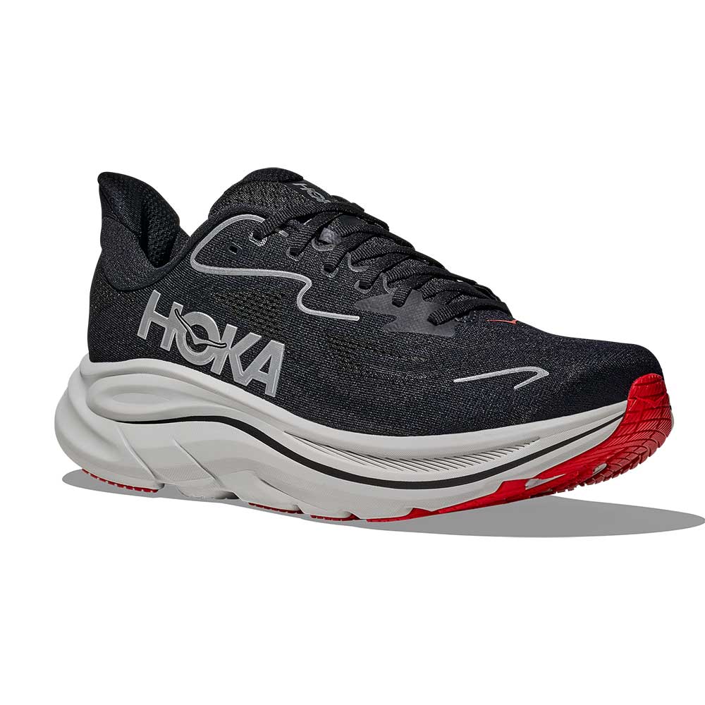 Men's Clifton 10 Running Shoe - Black/Silver - Regular (D) - Image 2