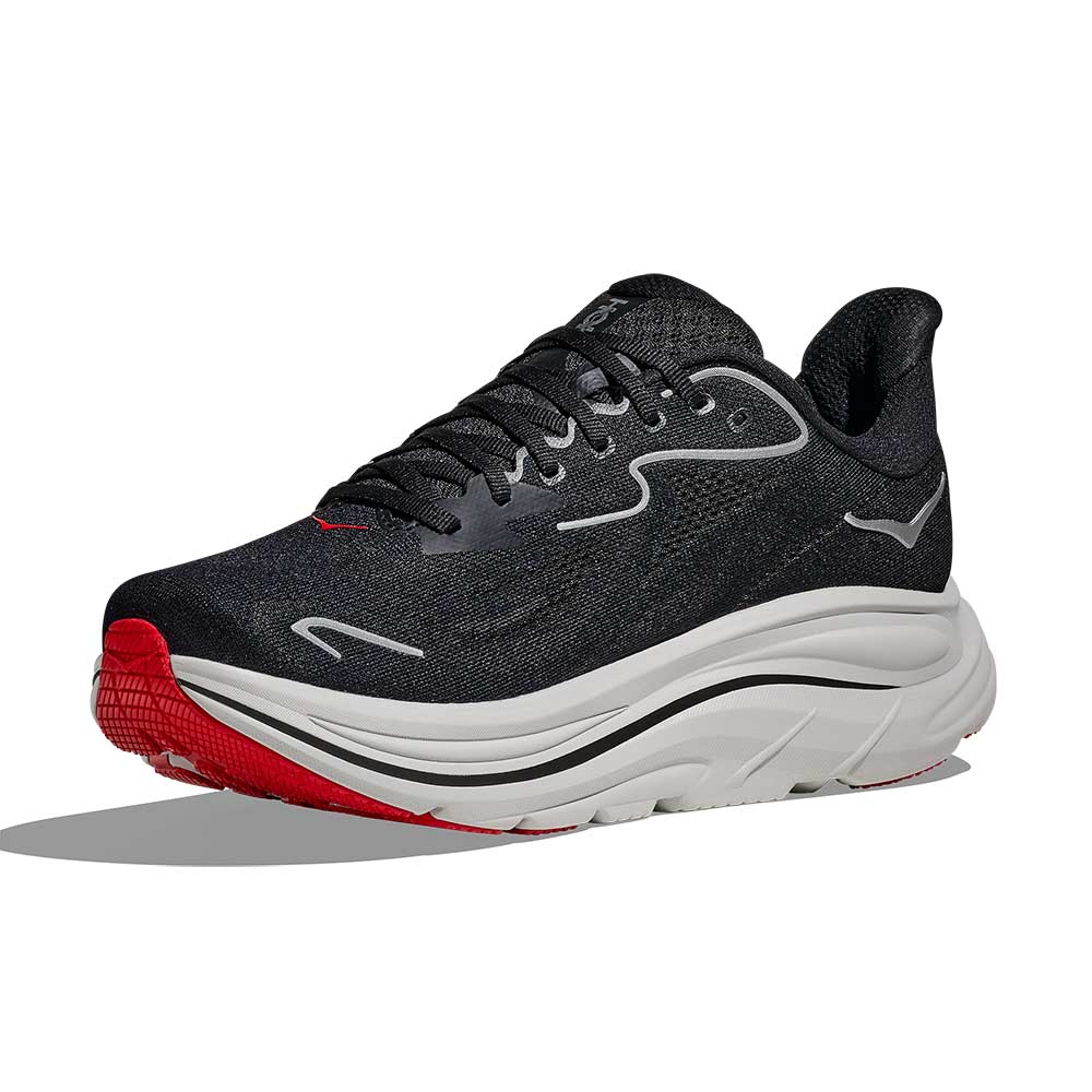 Men's Clifton 10 Running Shoe - Black/Silver - Regular (D) - Image 4