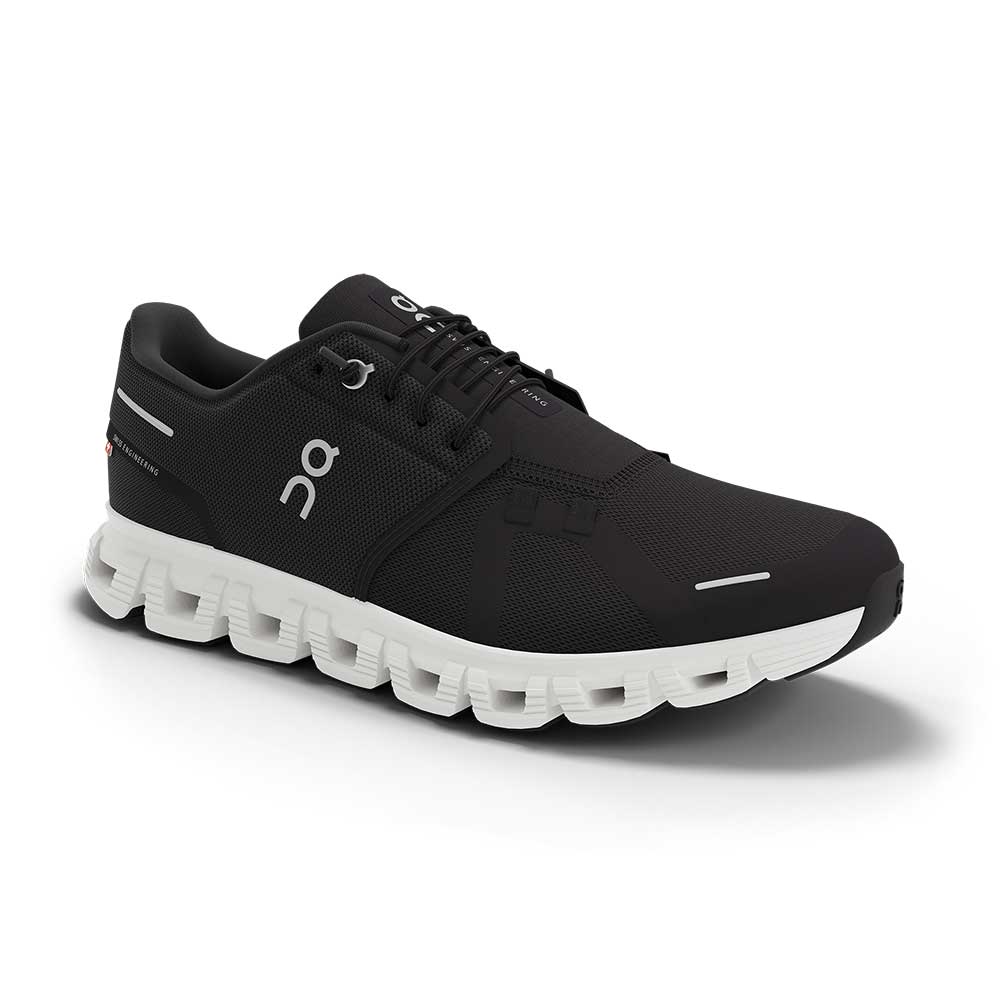 Men's Cloud 6 Running Shoe - Black/White - Regular (D) - Image 2