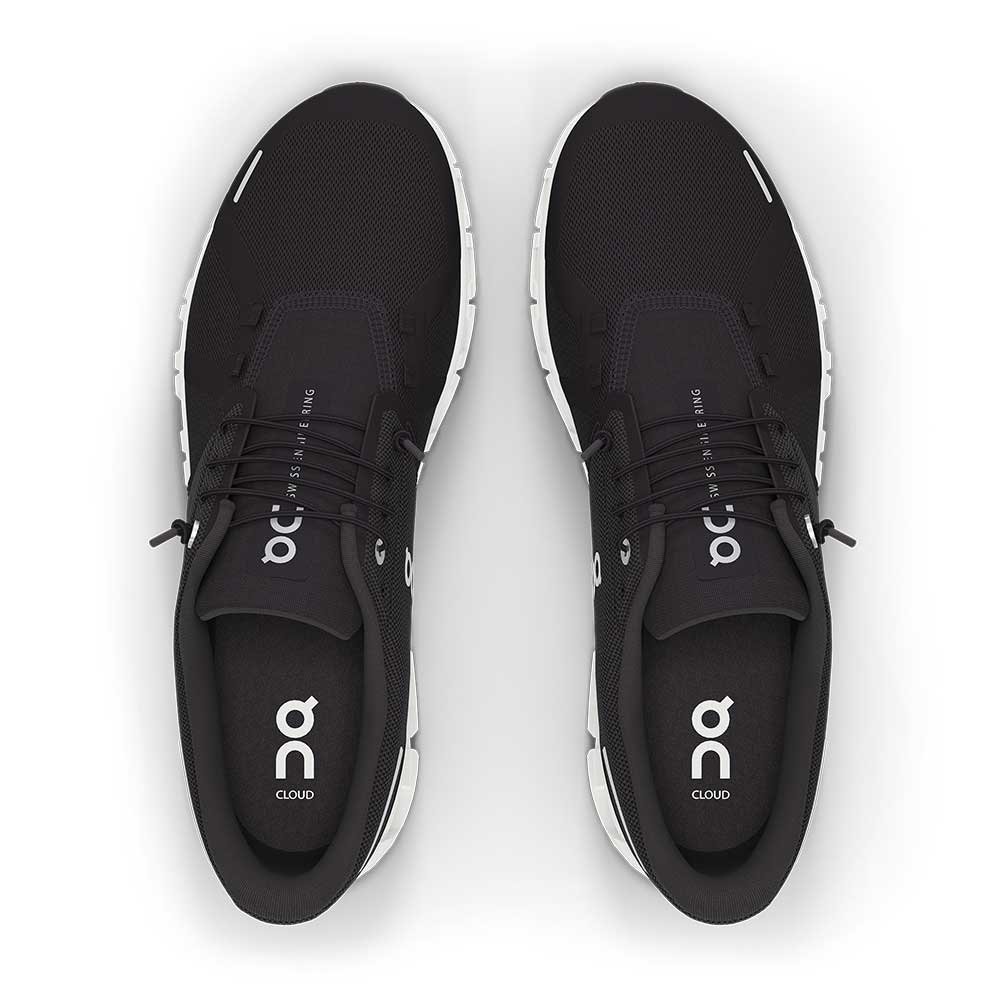 Men's Cloud 6 Running Shoe - Black/White - Regular (D) - Image 4
