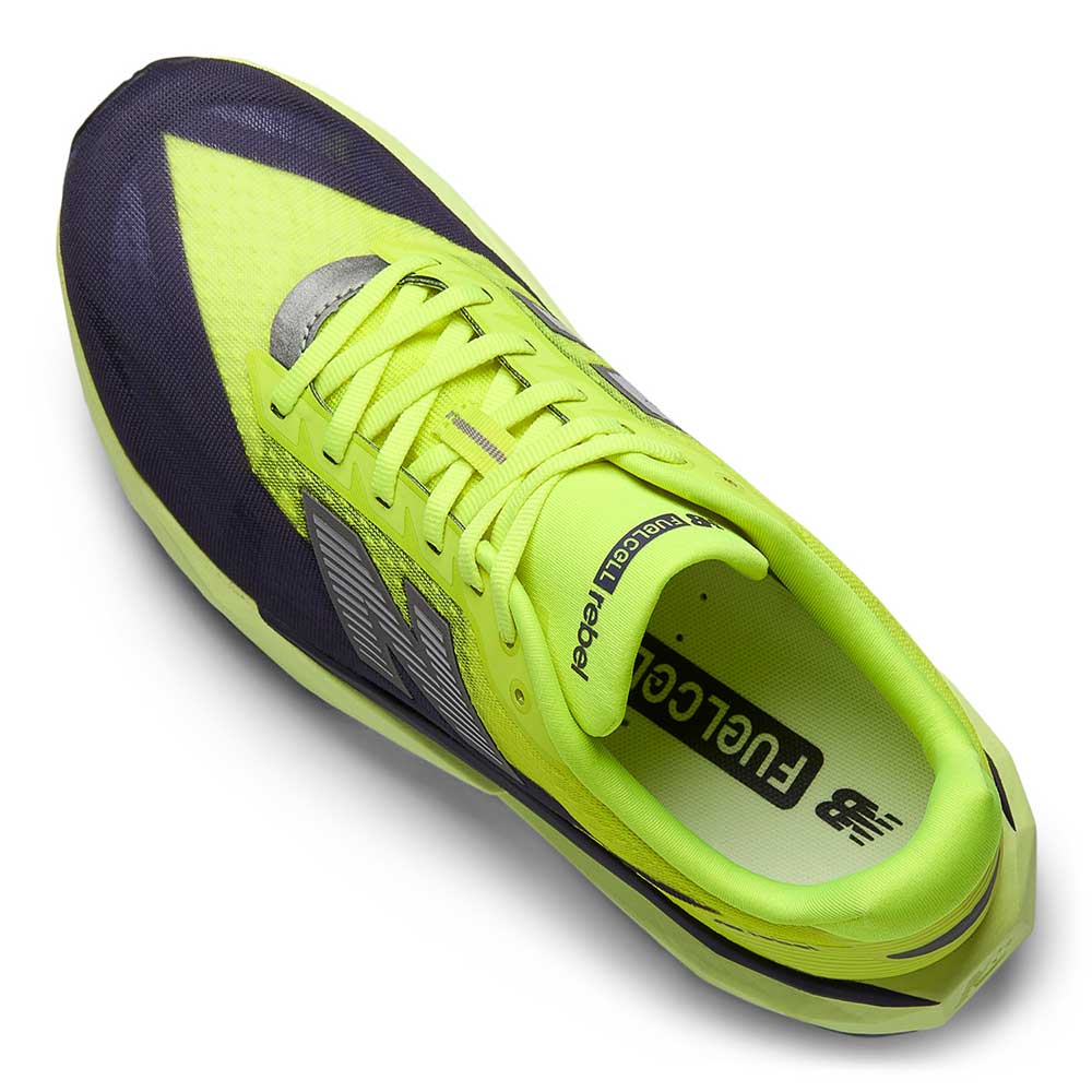 Men's FuelCell Rebel v5 Running Shoe - Alkaline Green/Boysenberry/Dark Silver Metallic - Regular (D) - Image 3