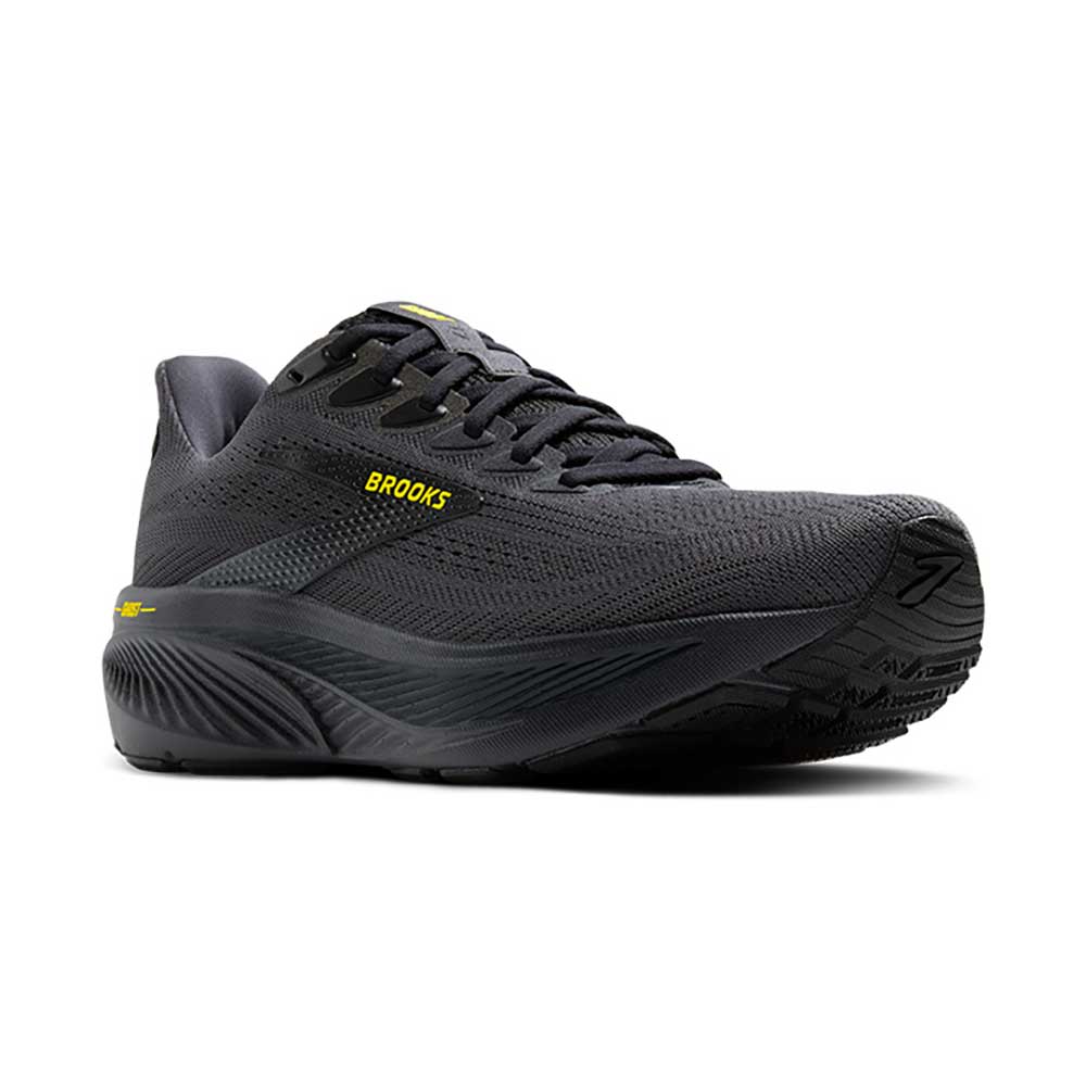 Men's Ghost 17 Running Shoe - Ebony/Black/Yellow - Wide (2E) - Image 2