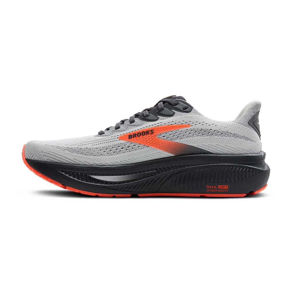 Men's Ghost 17 Running Shoe - Oyster Mushroom/Orange/Ebony - Wide (2E) - Image 3