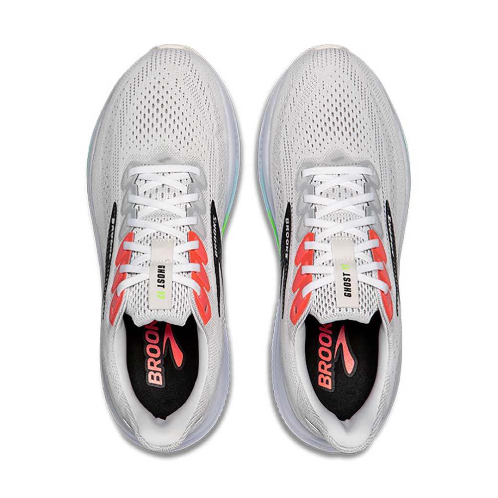 Men's Ghost 17 Running Shoe - White/Pink Clay/Gecko - Wide (2E) - Image 5