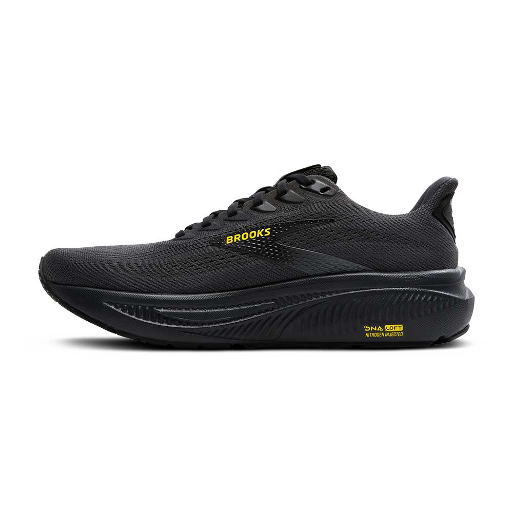 Men's Ghost 17 Running Shoe - Ebony/Black/Yellow - Regular (D) - Image 3