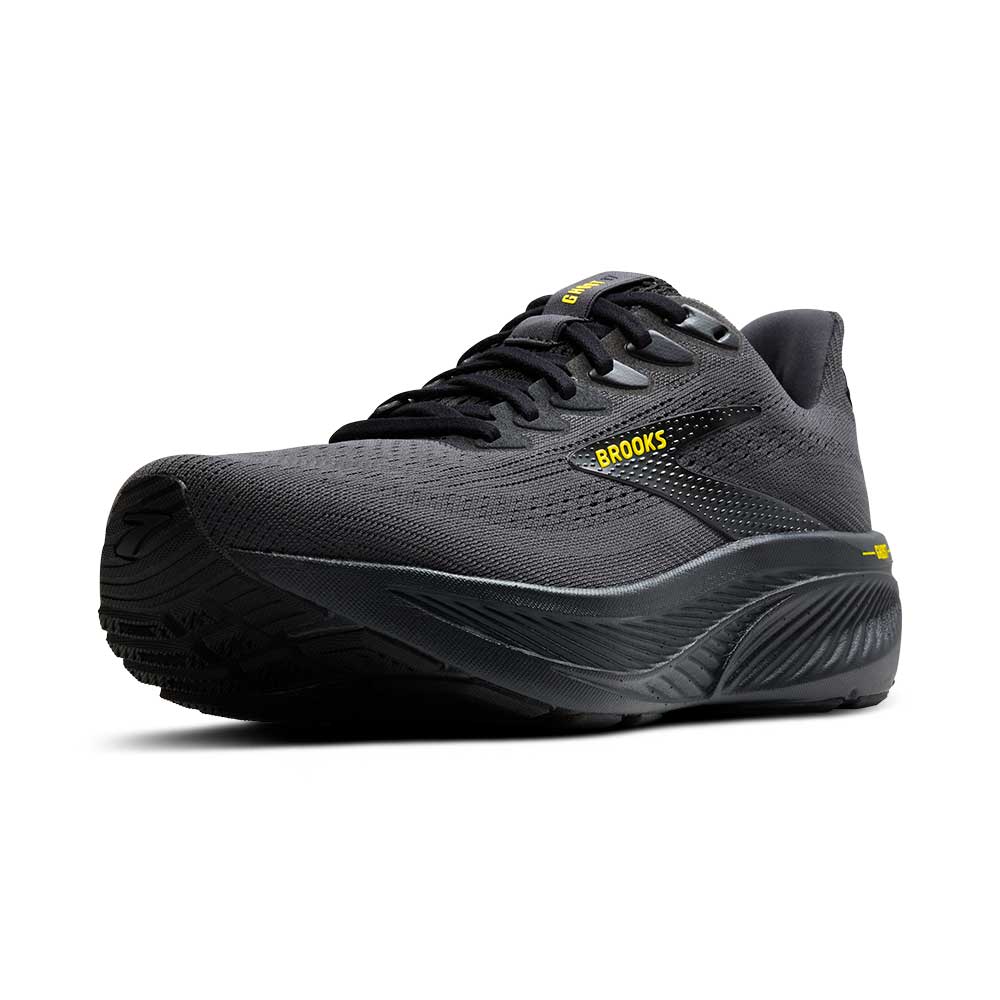 Men's Ghost 17 Running Shoe - Ebony/Black/Yellow - Regular (D) - Image 4