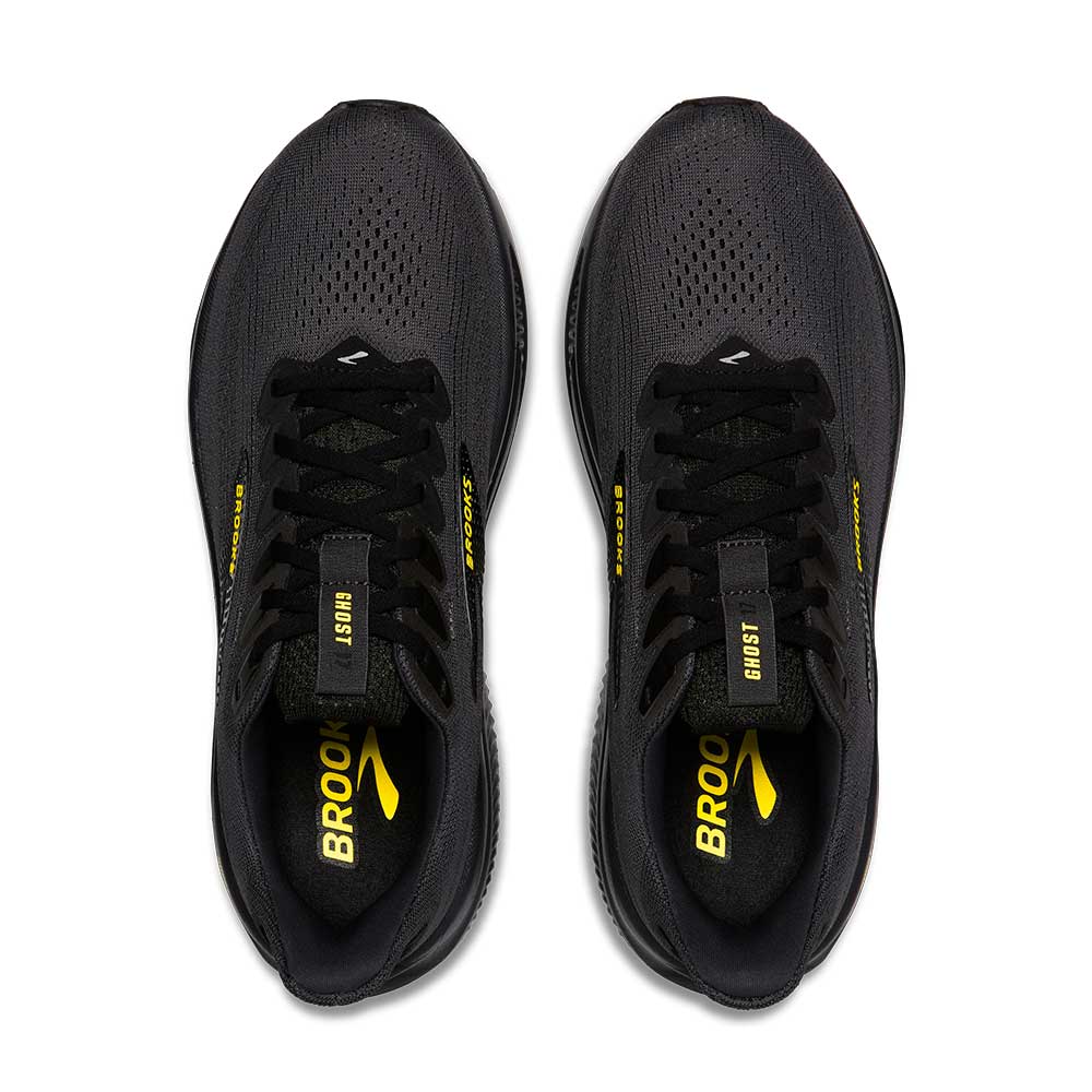 Men's Ghost 17 Running Shoe - Ebony/Black/Yellow - Regular (D) - Image 7