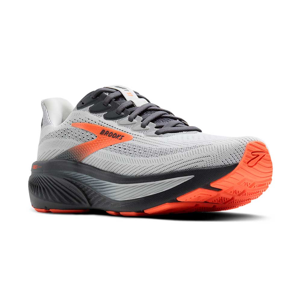 Men's Ghost 17 Running Shoe - Oyster Mushroom/Orange/Ebony - Regular (D) - Image 2