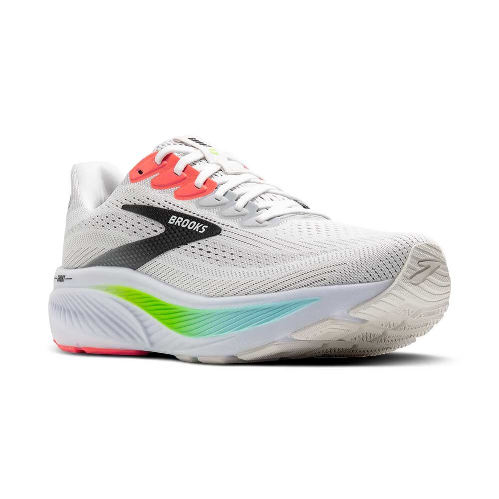 Men's Ghost 17 Running Shoe - White/Pink Clay/Gecko - Image 2