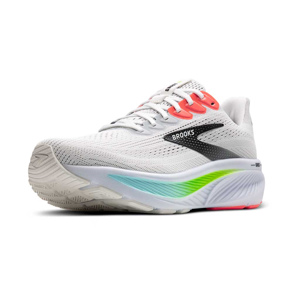 Men's Ghost 17 Running Shoe - White/Pink Clay/Gecko - Image 3