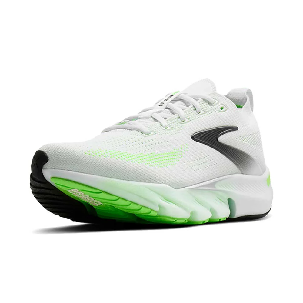 Men's Glycerin Flex Running Shoe - White/Green Gecko/Phantom - Regular (D) - Image 3