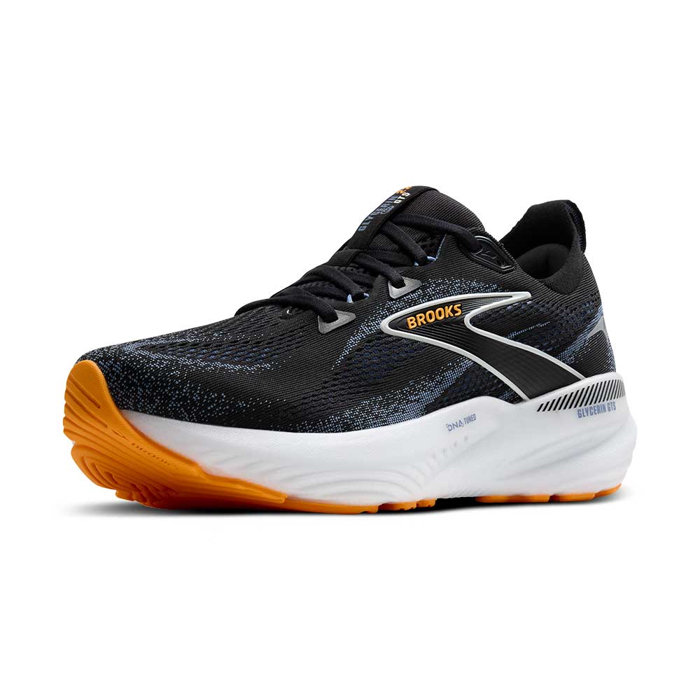 Men's Glycerin GTS 22 Running Shoe - Black/Country Blue/Orange Pop - Regular (D) - Image 3