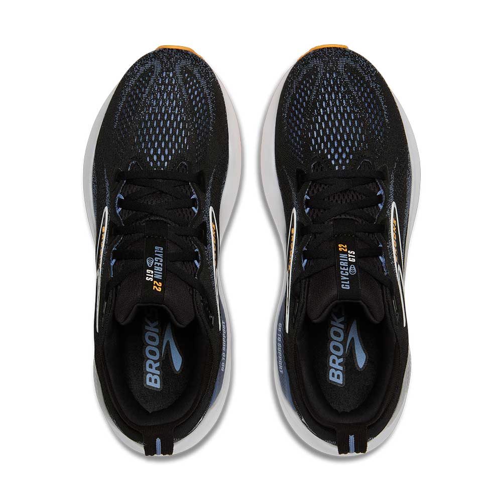 Men's Glycerin GTS 22 Running Shoe - Black/Country Blue/Orange Pop - Regular (D) - Image 6
