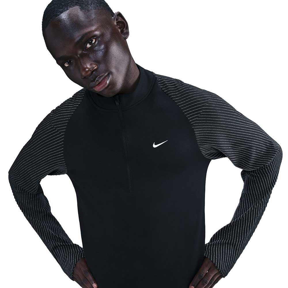 Men's Nike Dri-FIT Reflective 1/2 Zip - Black - Image 3