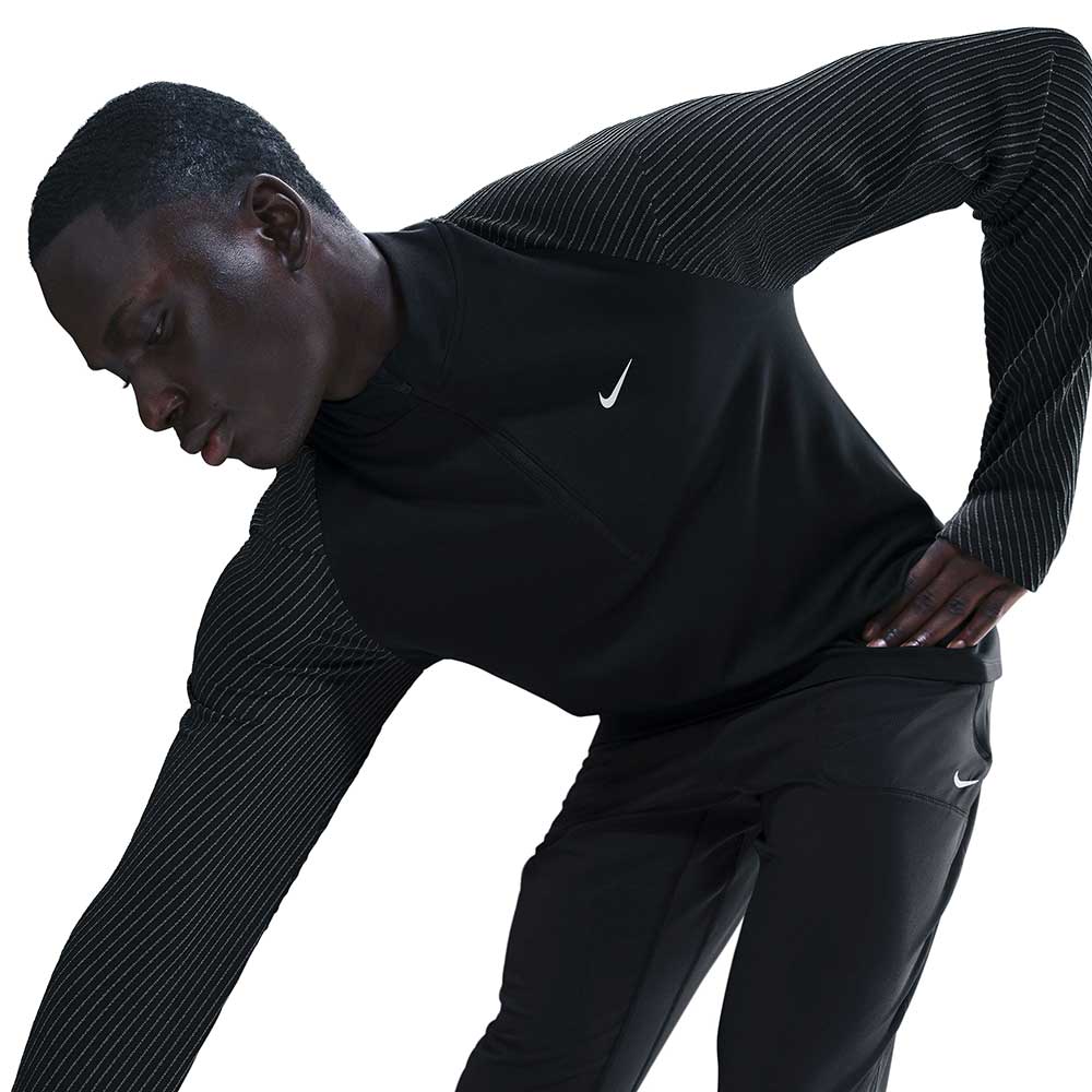 Men's Nike Dri-FIT Reflective 1/2 Zip - Black - Image 4