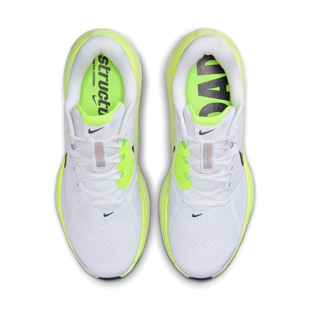 Men's Nike Structure Plus - White/Black/Pure Platinum/Volt - Regular (D) - Image 4